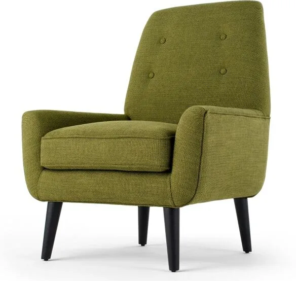 Imogen Accent Chair, Olive Tonal Weave