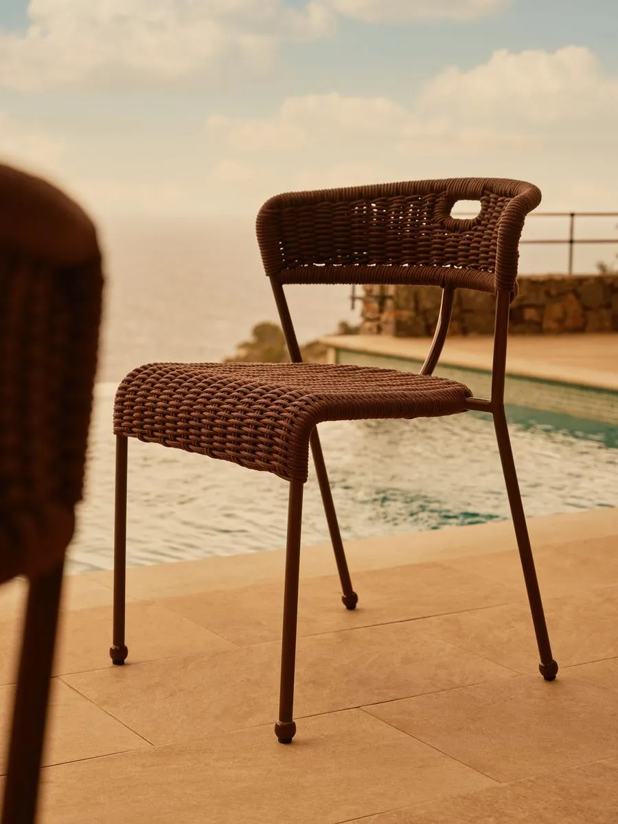 Pair of Lisson Outdoor Dining Chairs, Bordeaux