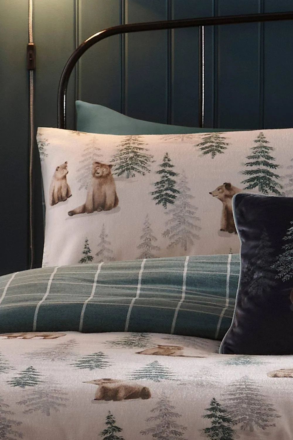 Dreams & Drapes 'Bear Walks' Brushed Cotton Duvet Cover Set in Natural 2