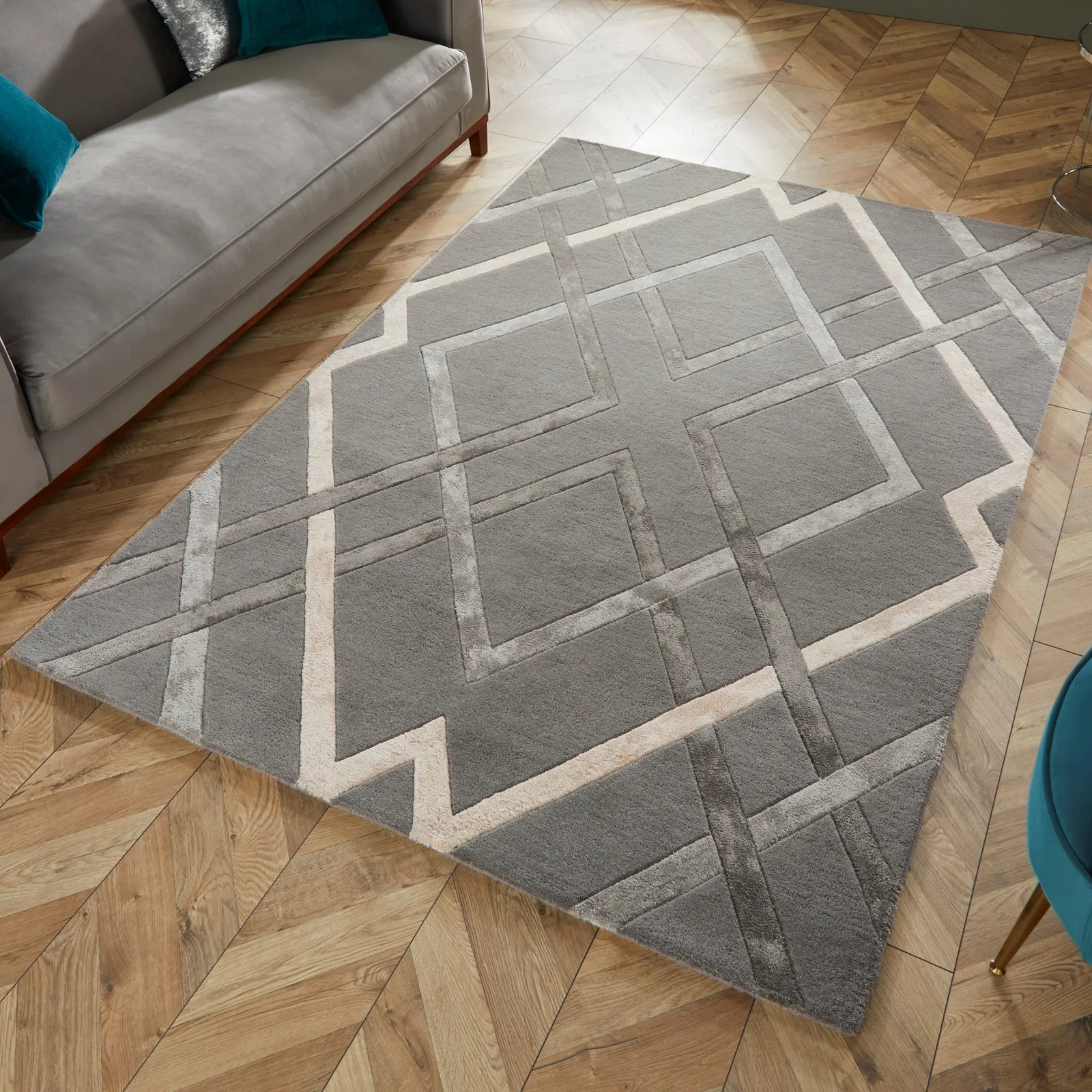 Trellis Rug Grey