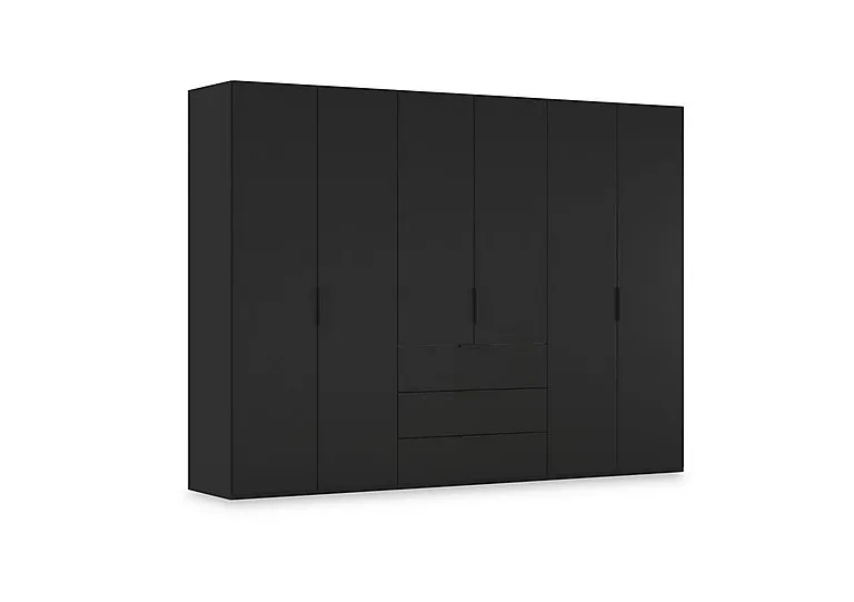 Haven 301cm 6 Door Combi Wardrobe with Décor Doors