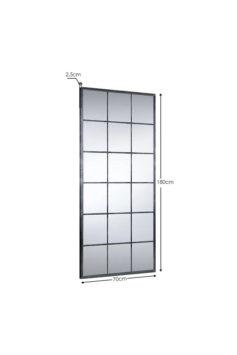 Julian Bowen Somma Window Lean-To Dressing Mirror in Silver 4