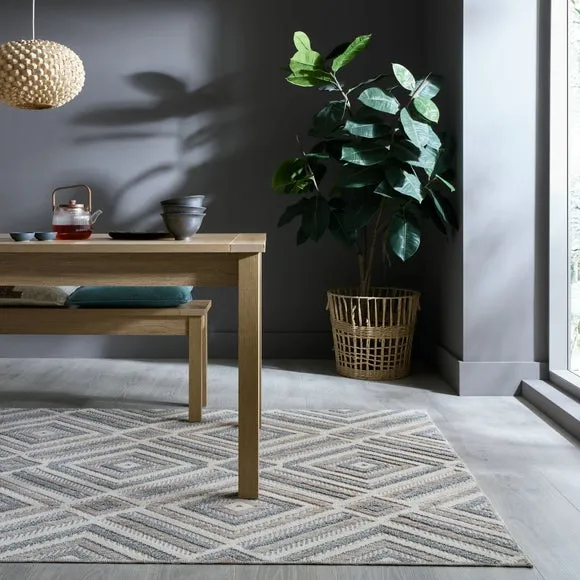 Beckett Washable Geometric Rug 1