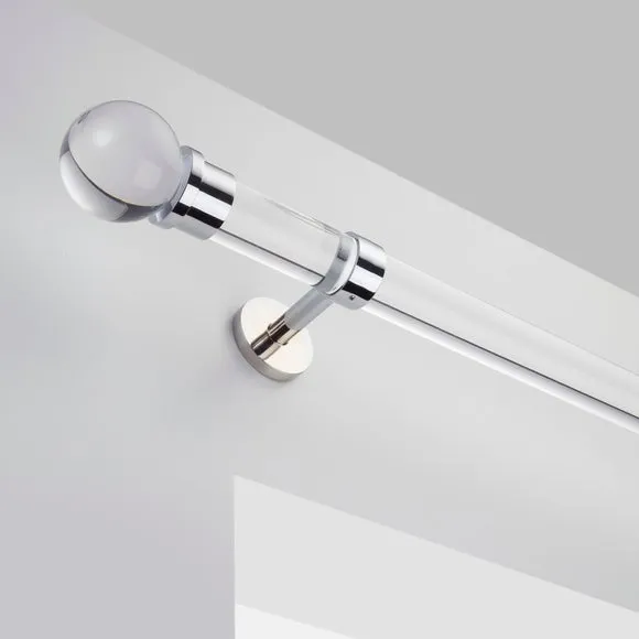 Atlanta Acrylic Curtain Pole with Rings