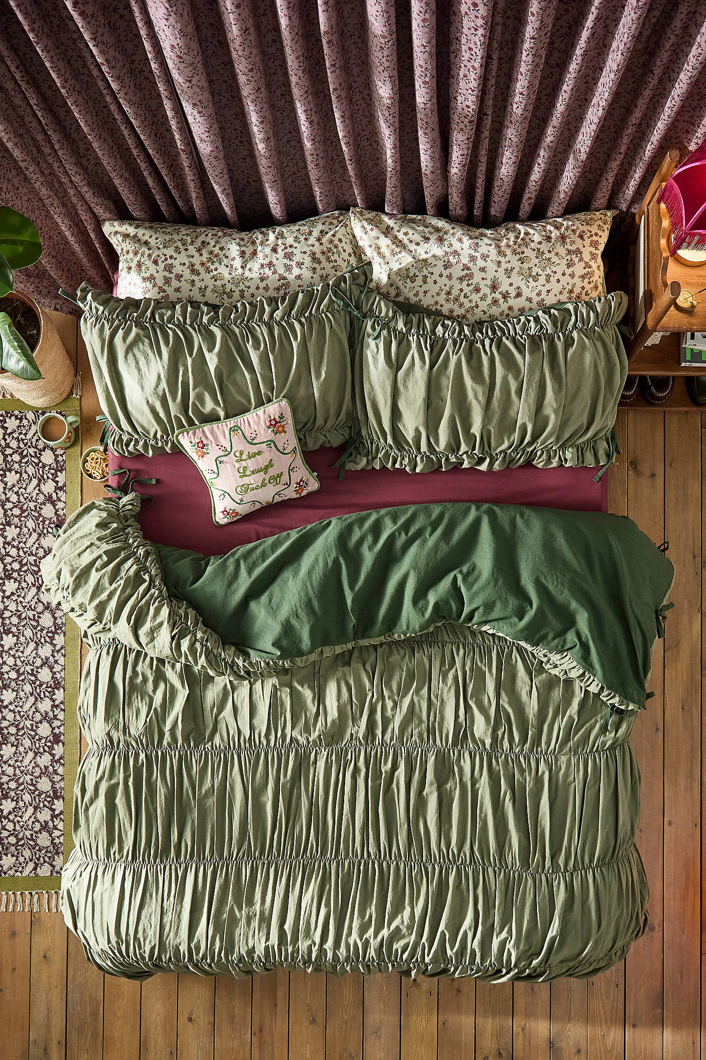 Cinched Duvet Set - Khaki