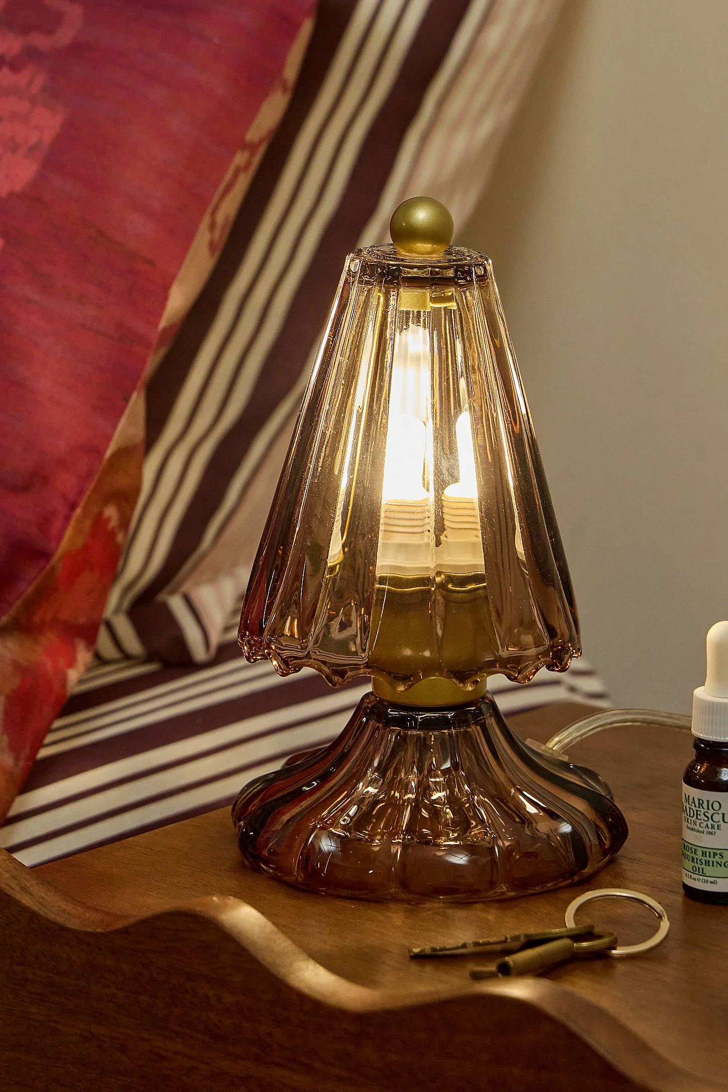 Eve Brown Glass Table Lamp - Brown ALL