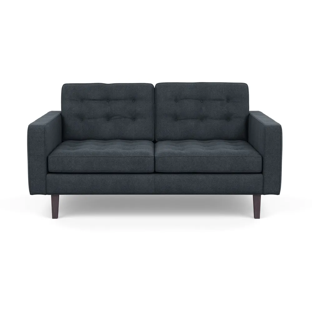 Heal's Hepburn 2 Seater Sofa St Moritz Wool Grey Wenge Feet 1