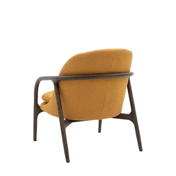 Aurora Fabric Wooden Arm Accent Chair 6