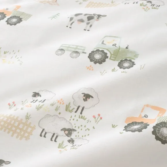 Farmyard Friends 100% Cotton Quilt Cover & Pillowcase Set 5