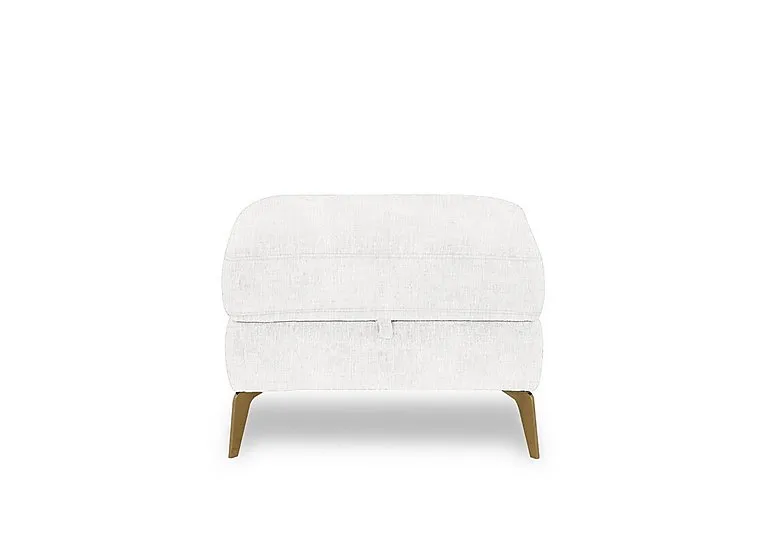 Eclipse Fabric Storage Footstool - Frost
