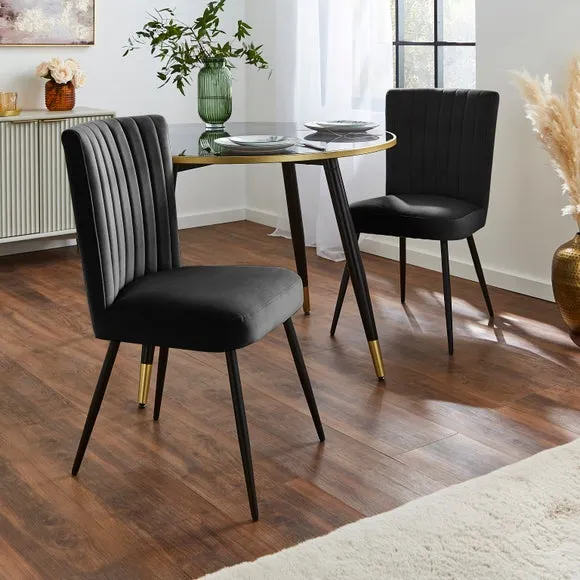 Taylor Set of 4 Dining Chairs, Velvet