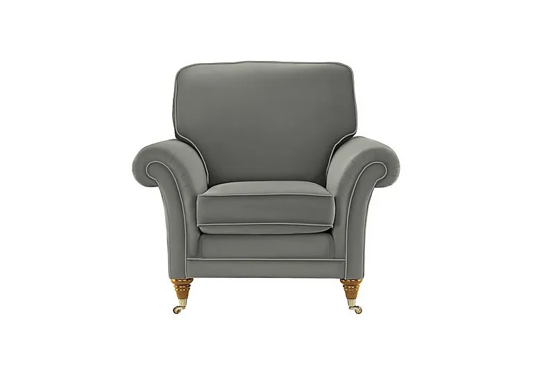 Burghley Leather Chair - Como Slate