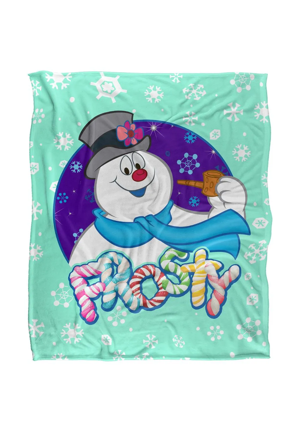 Warner Brothers Frosty The Snowman Silky Touch Super Soft Throw Blanket 152x127cm in White