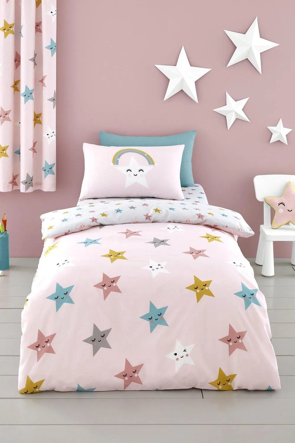 Happy Stars Single Duvet Set