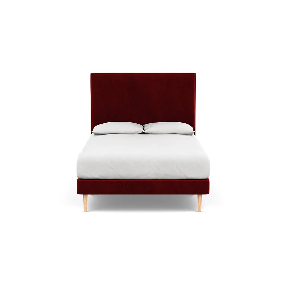 Heal's Newman Headboard (Lift Storage) Double Smart Luxe Velvet Mulberry 1