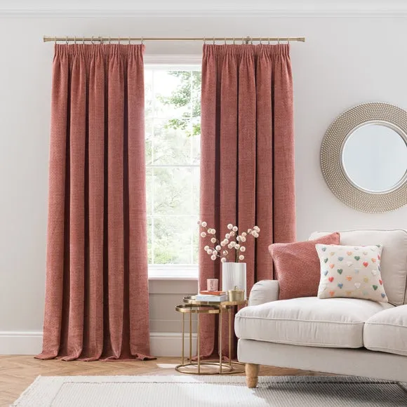 Alayna Chenille Pencil Pleat Curtains 2
