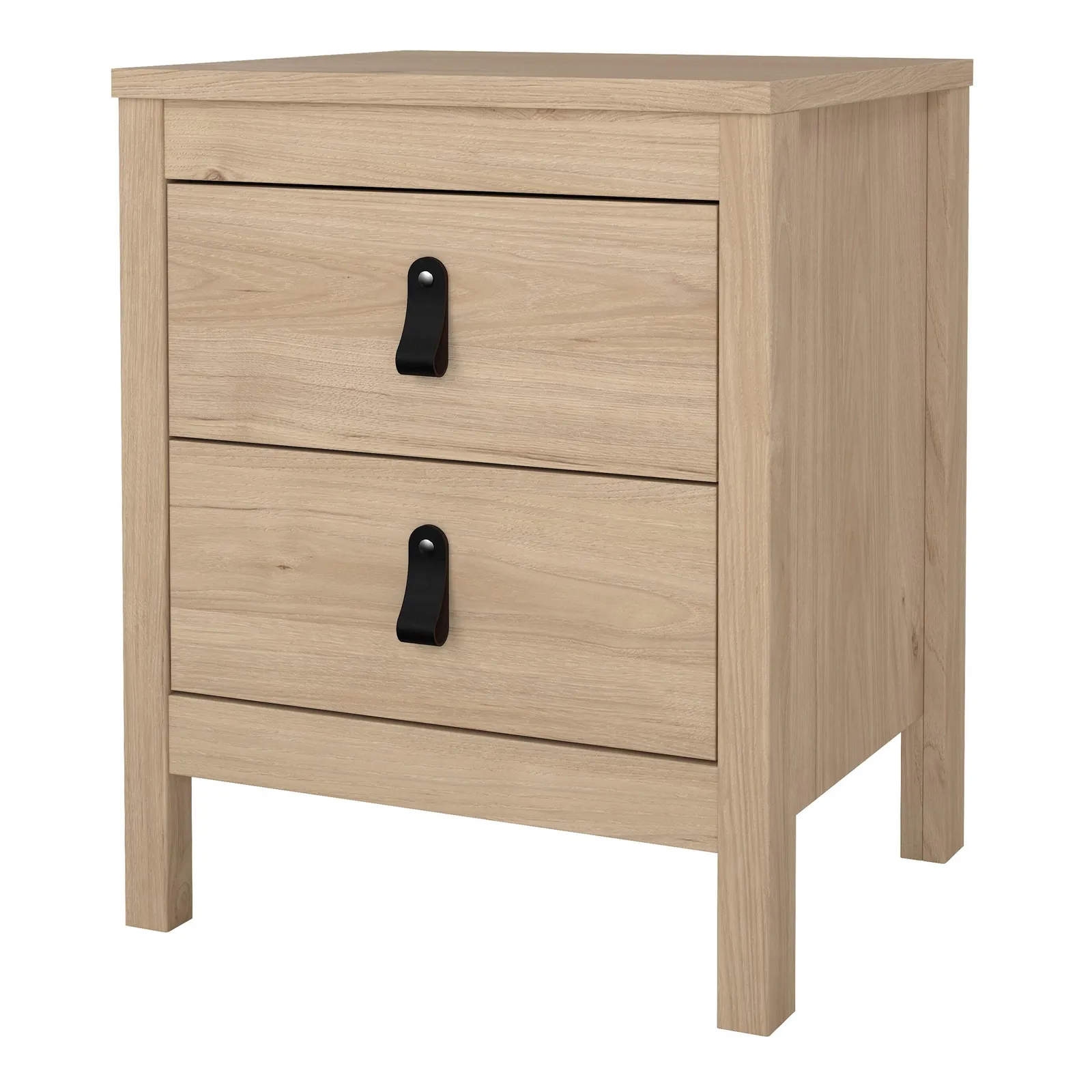 Furniture To Go Barcelona Bedside Table 2 Drawers in Jackson Hickory Oak in Light Oak 3