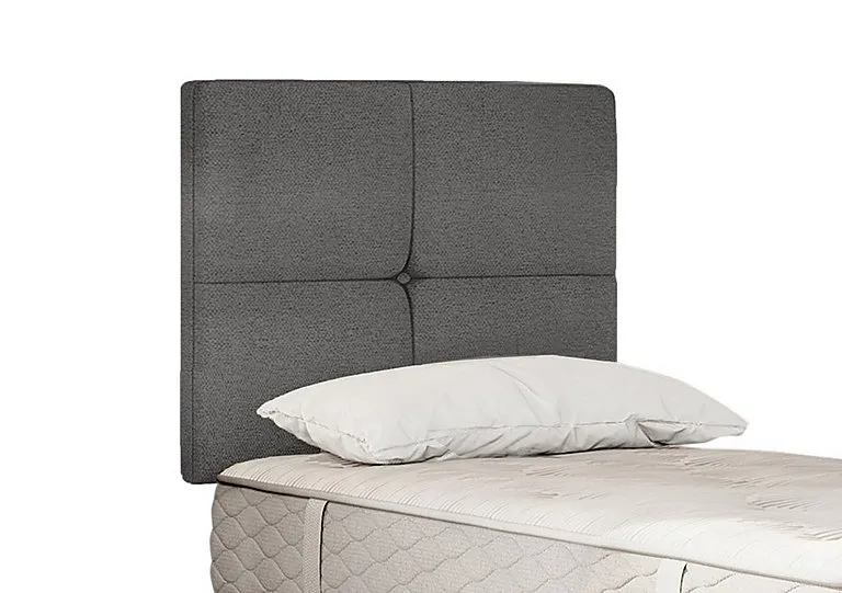 Savoy Strutted Headboard - Single - Wool Silver Fox