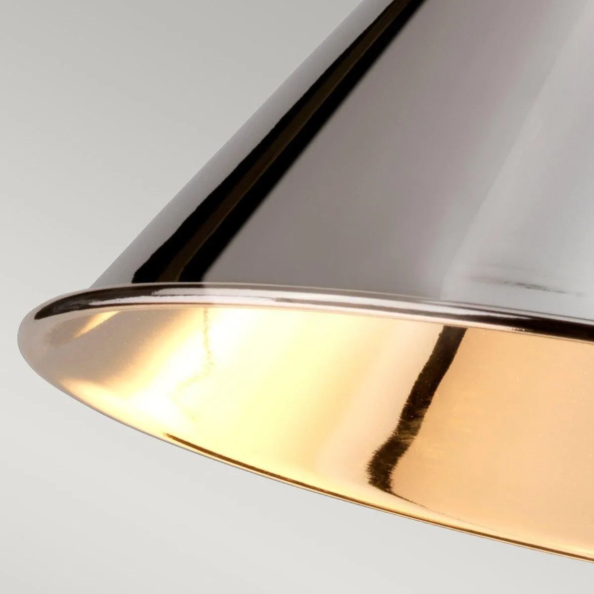 Netlighting Provence 1 Light Indoor Dome Wall Light Polished Nickel E27 in Grey 5