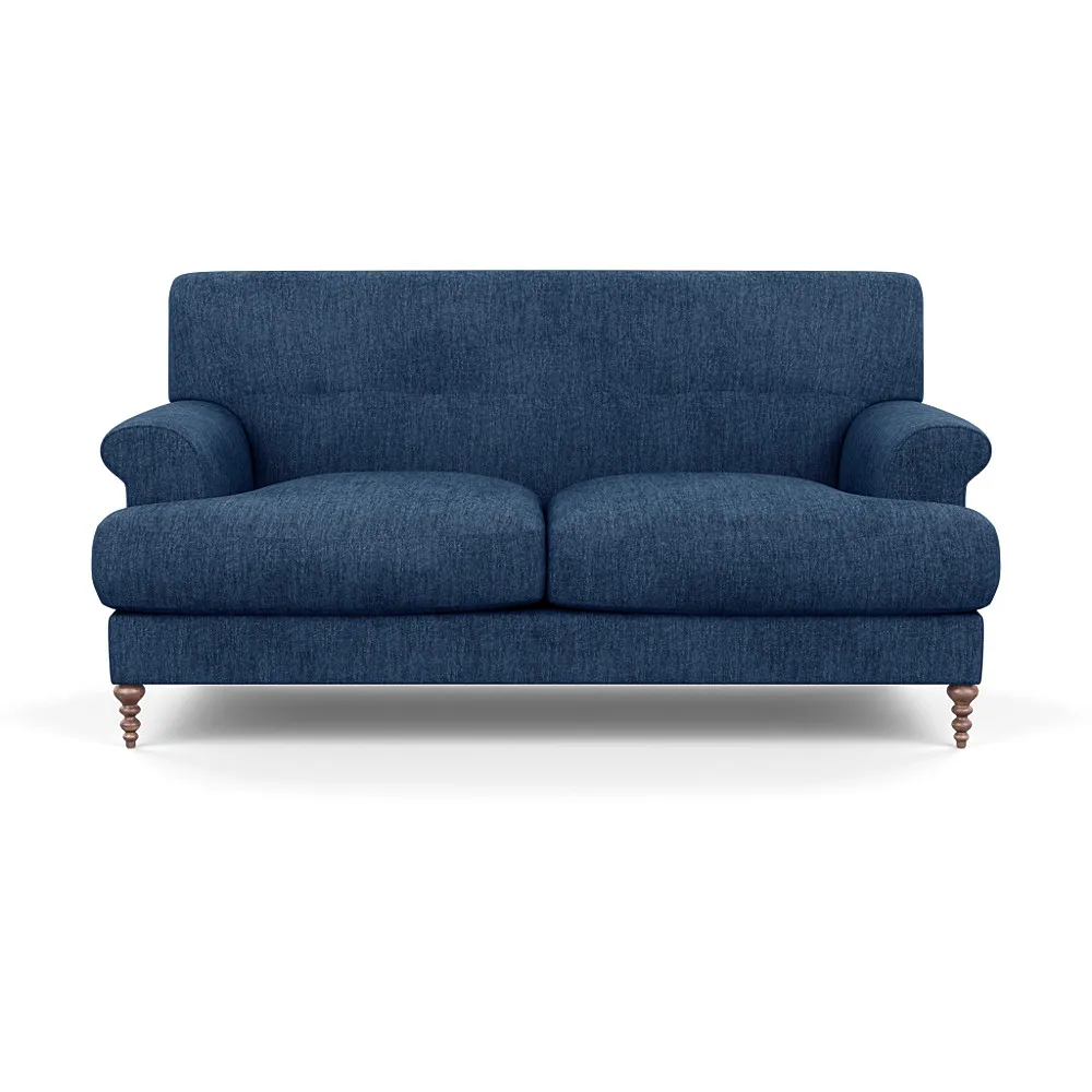 Scp Oscar 2 Seater Informal Sofa Broad Weave Lagoon Walnut Feet