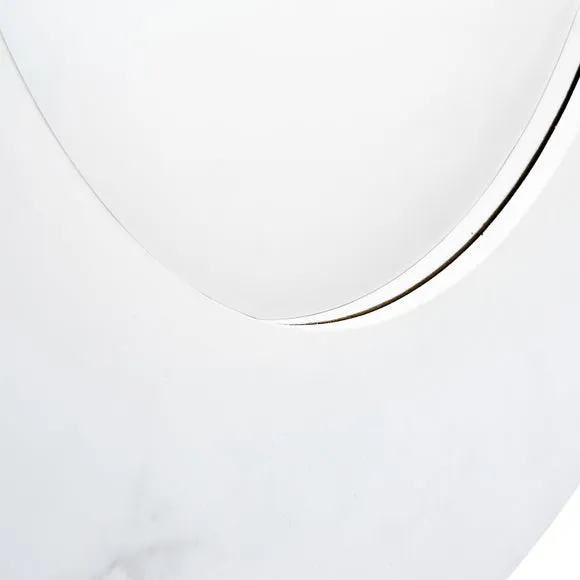 Marble Veneer Round Wall Mirror 2