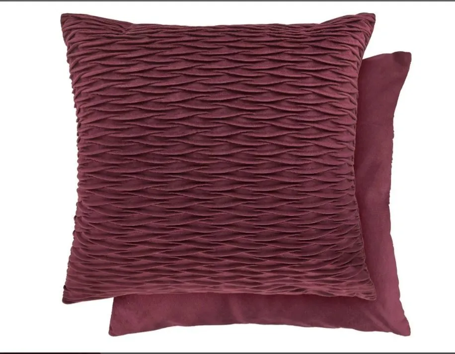 New Edge Blinds Millie Collection Soft Velvet Cushion Cover in Red