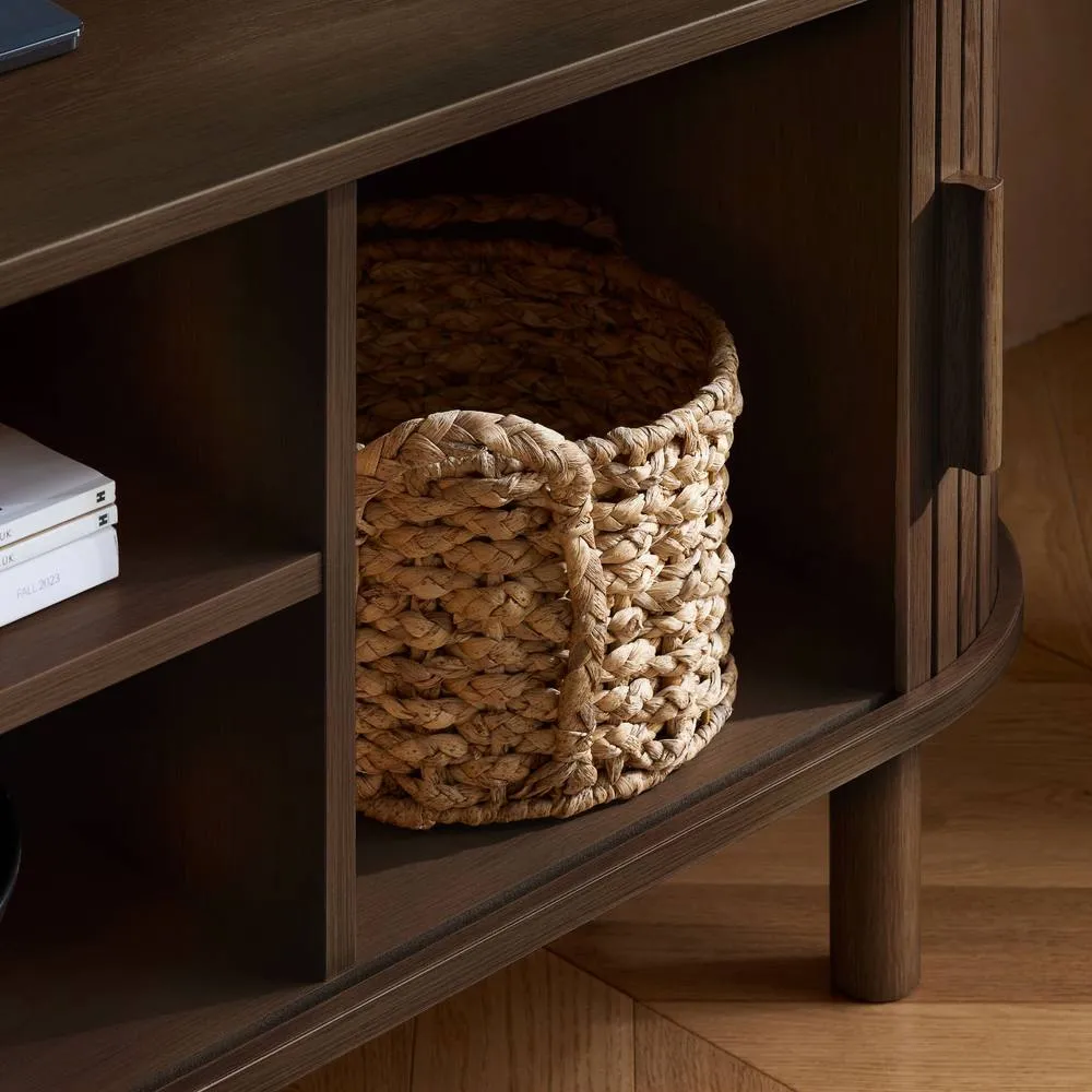 Birlea Axel Fluted Small TV Unit in Dark Brown 3