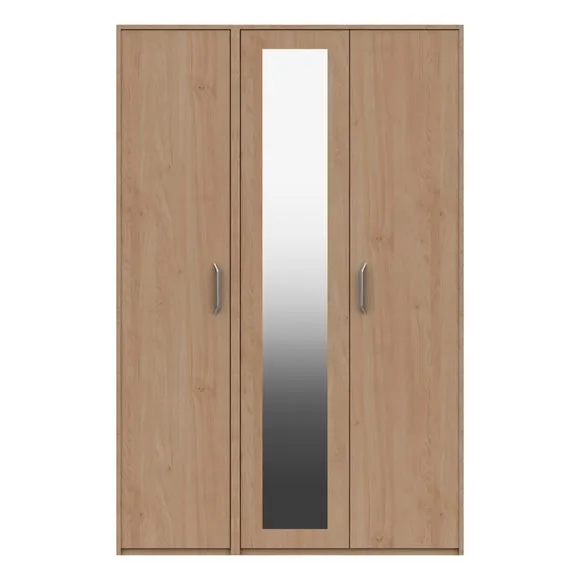 Florine Triple Wardrobe, Mirrored