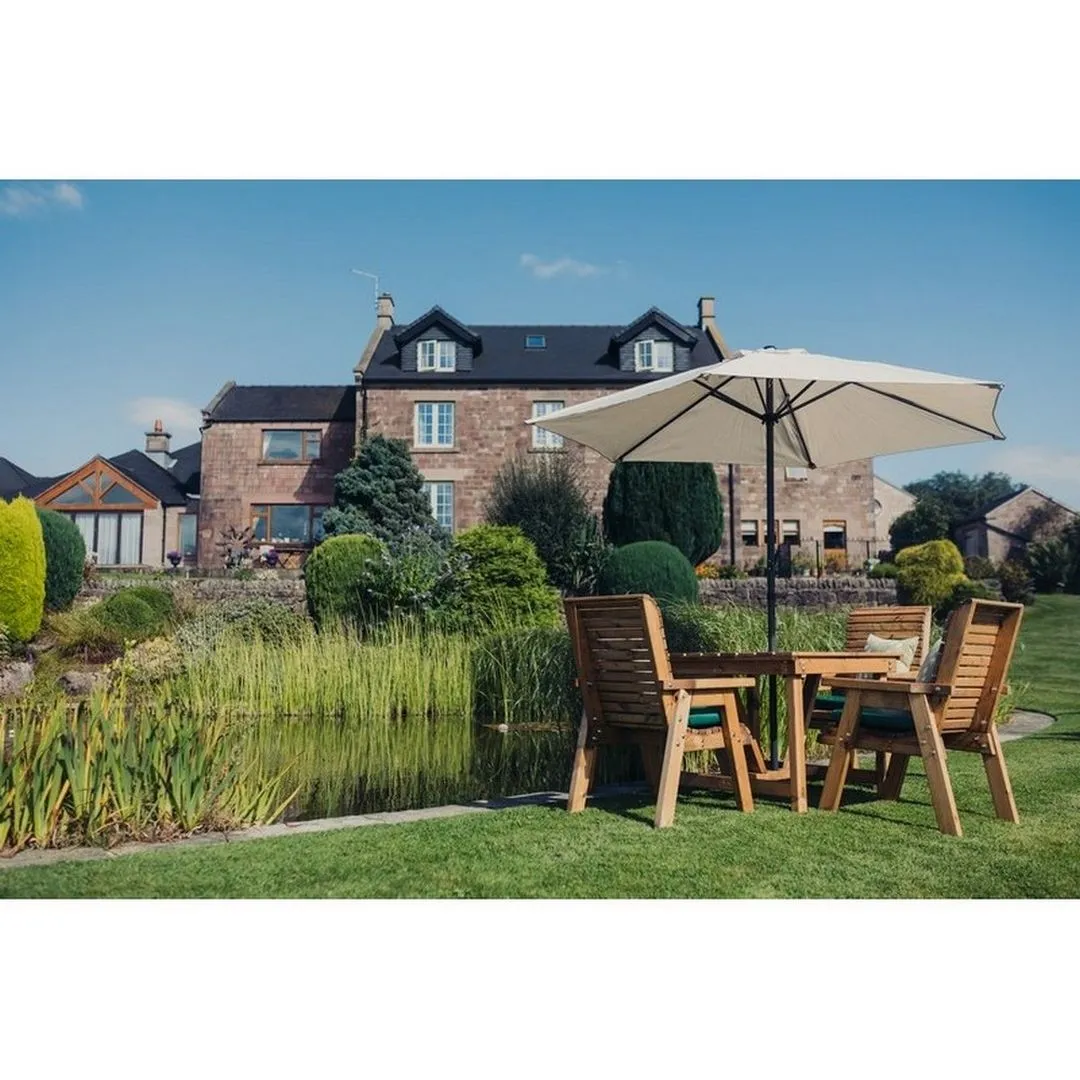 Churnet Valley Garden Furniture Ltd Valley 4 Seater Square 4XC - Timber - Minimal Assembly Required in Brown 5