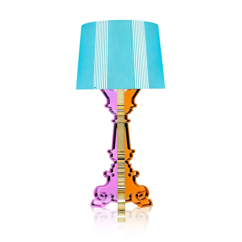 Kartell Bourgie Table Lamp Metallic Multi With Light Blue 2