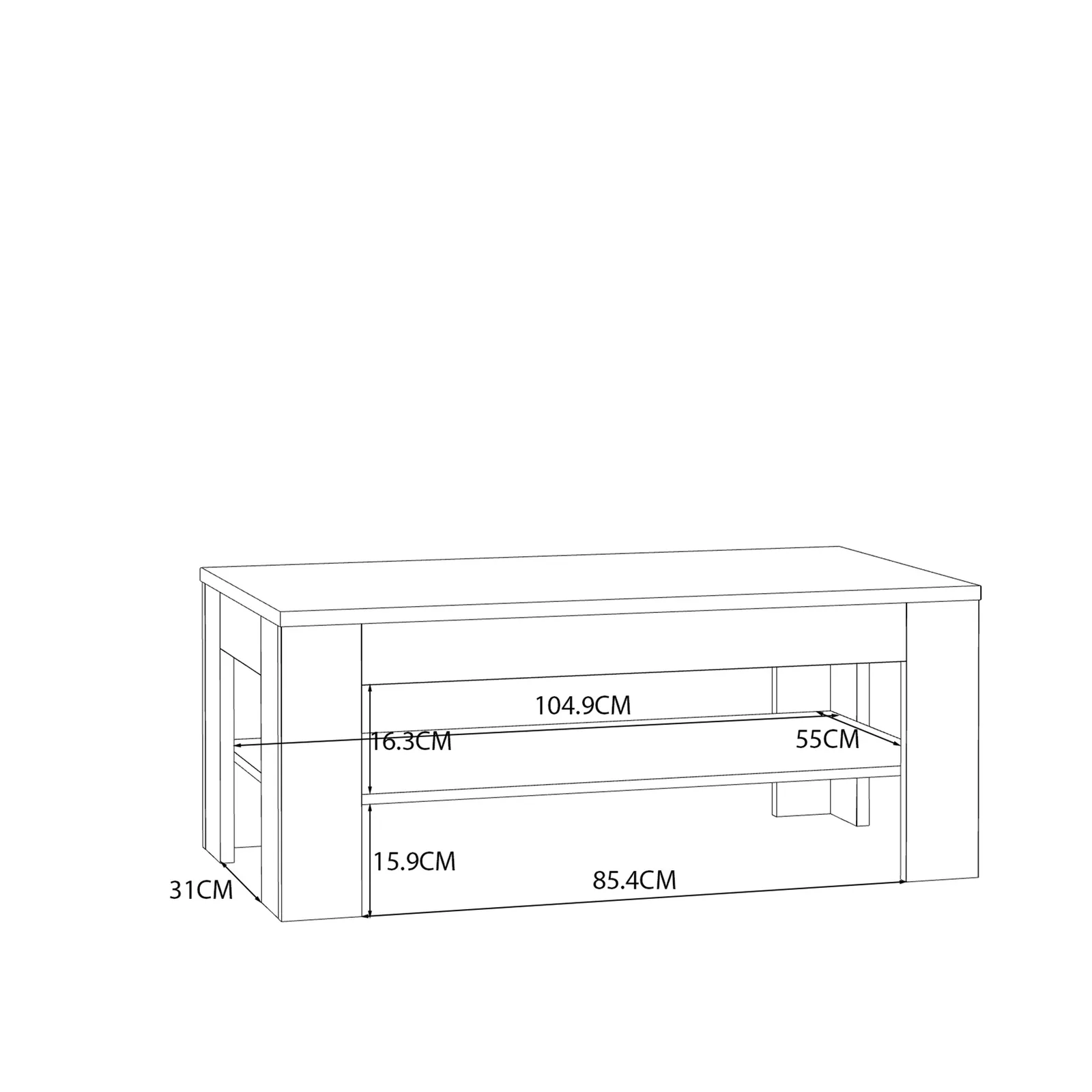 Furniture To Go Grafton Coffee Table In Oak in Brown 6