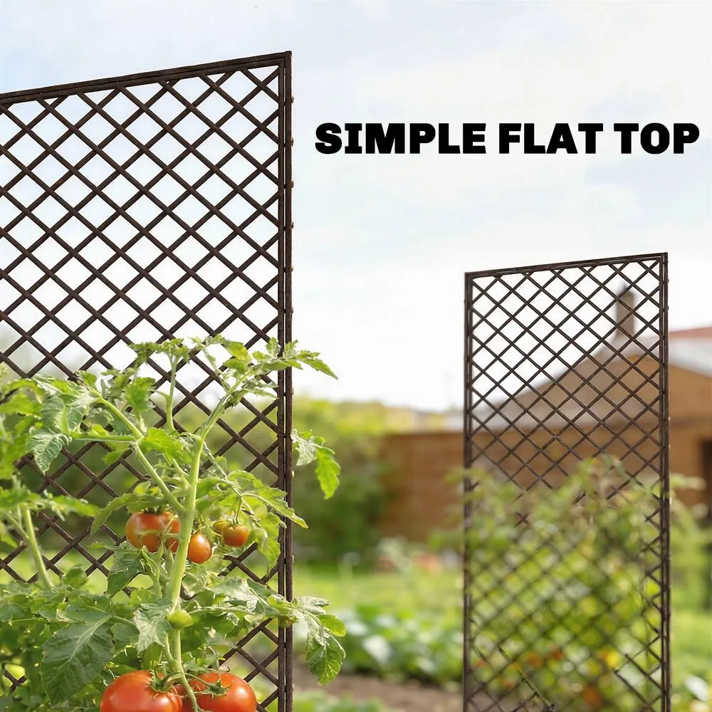 OUTSUNNY Garden Trellis, Decorative Trellis Panels for Climbing, Natural 5