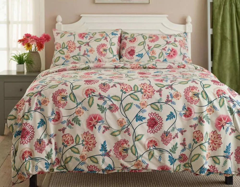 Deyongs Vintage Jacobean Printed Polycotton Duvet Set