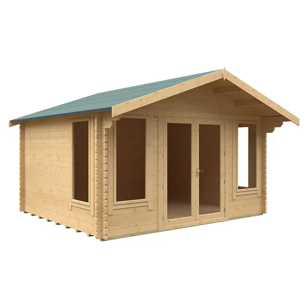 Buttercup Farm 12x14 The Sutton 44mm Cabin - L355 x W415 x H282.2 cm in Natural
