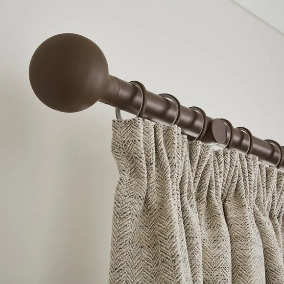 Contemporary Ball Fixed Metal Curtain Pole with Rings 4