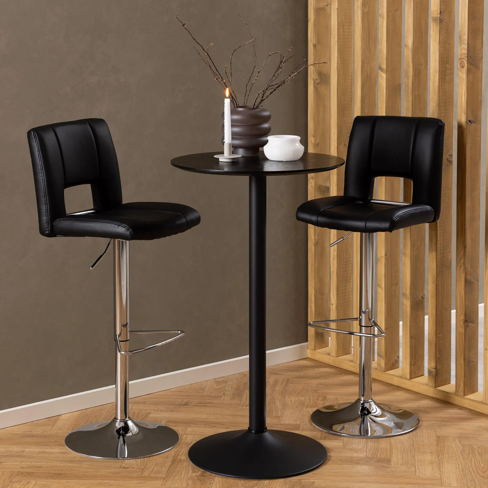 Furniture To Go Ibiza Tall Round Bar Table in Black 4