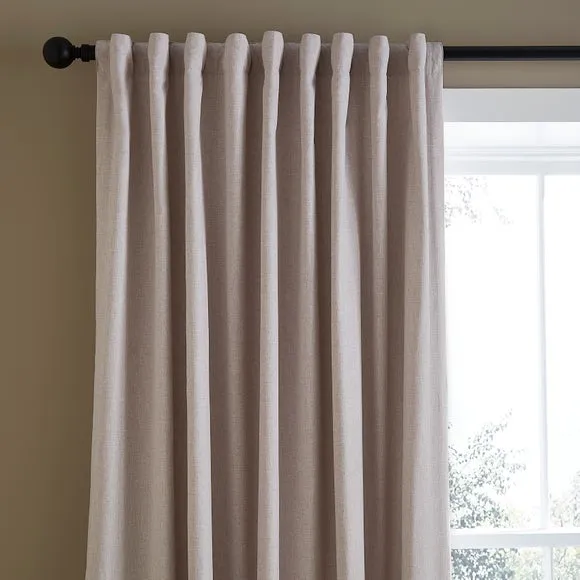Chambray Microfibre Tab Top Curtains 1