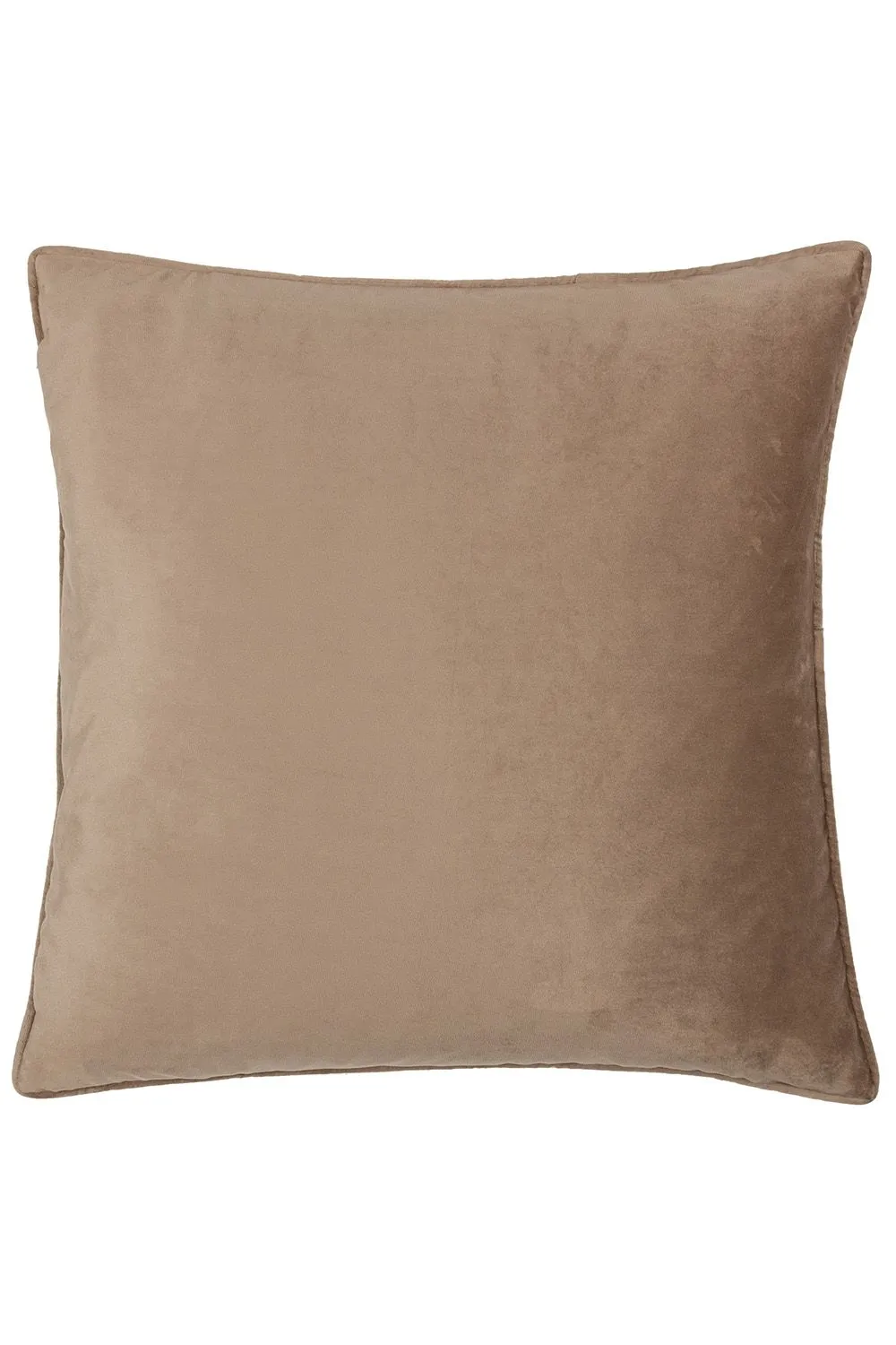 Paoletti Bloomsbury Soft Cut Velvet Piped Cushion in Taupe 2