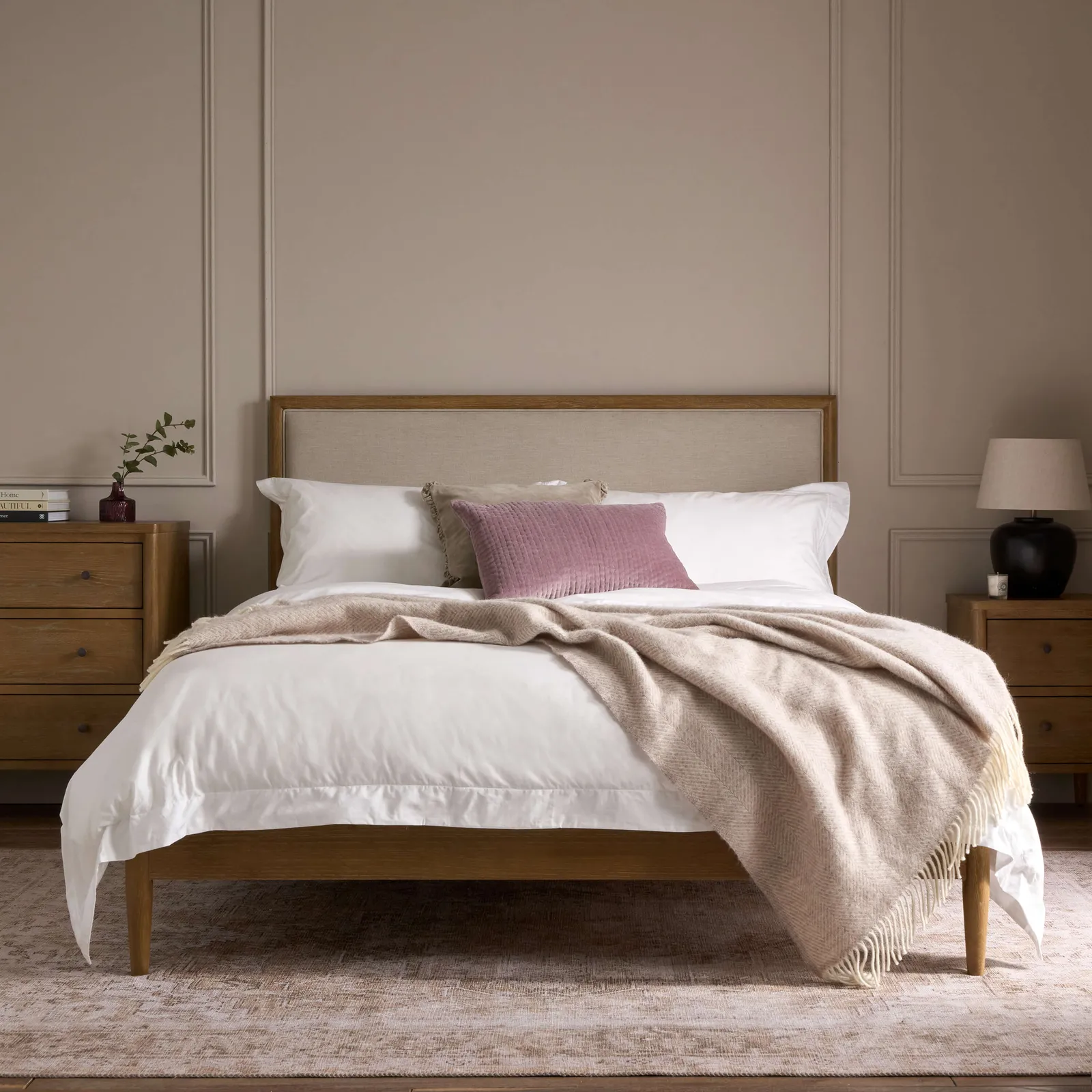 Adina Bed, Weathered Oak, Double