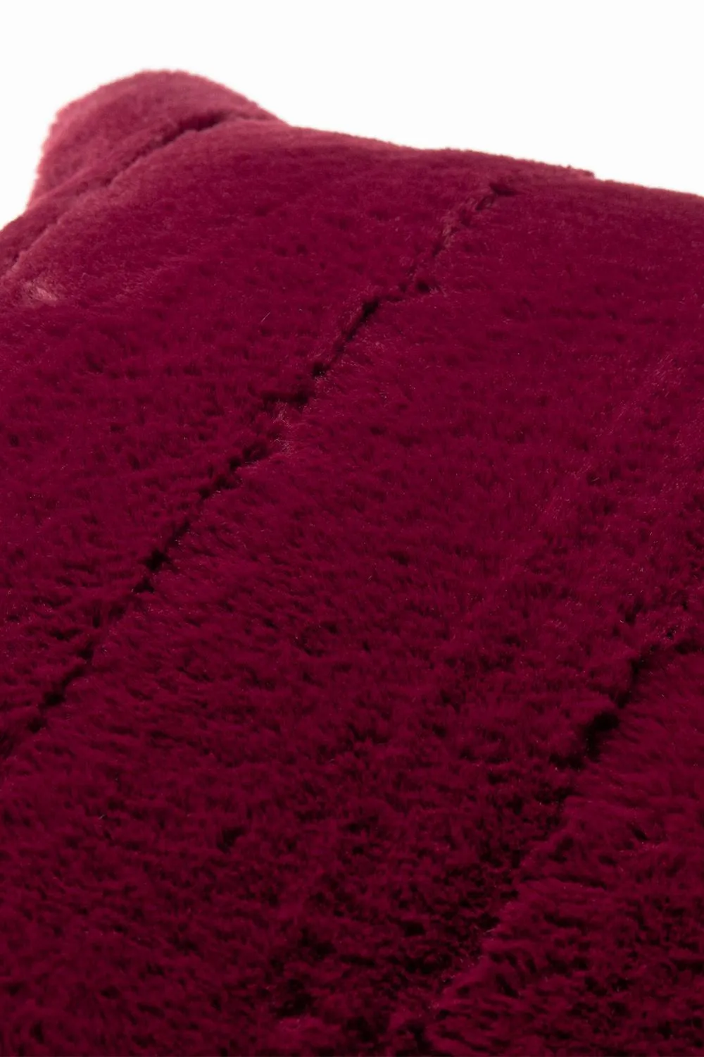 Paoletti Empress Alaskan Faux Fur Large Cushion in Red 3