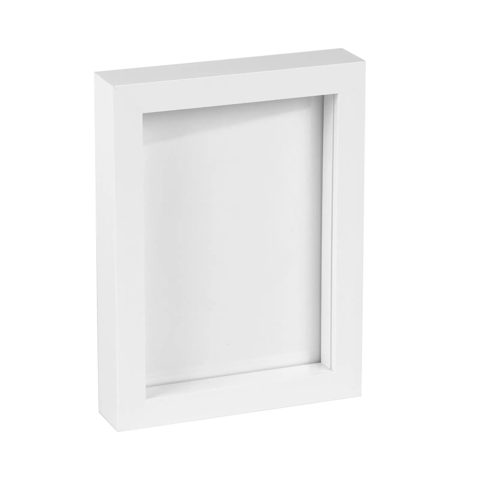 Nicola Spring 3D Box Photo Frame - 5" x 7" - White