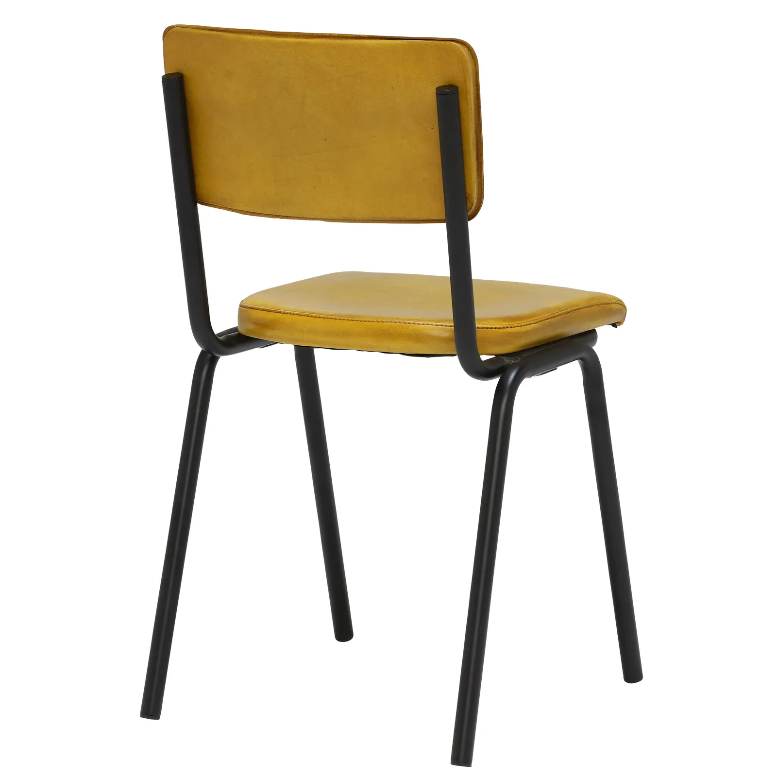 Pure Furniture Twyford Dining Chair, Yellow Leather | Barker & Stonehouse 3