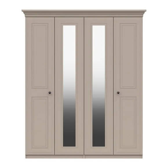 Portia 4 Door Wardrobe, Mirrored