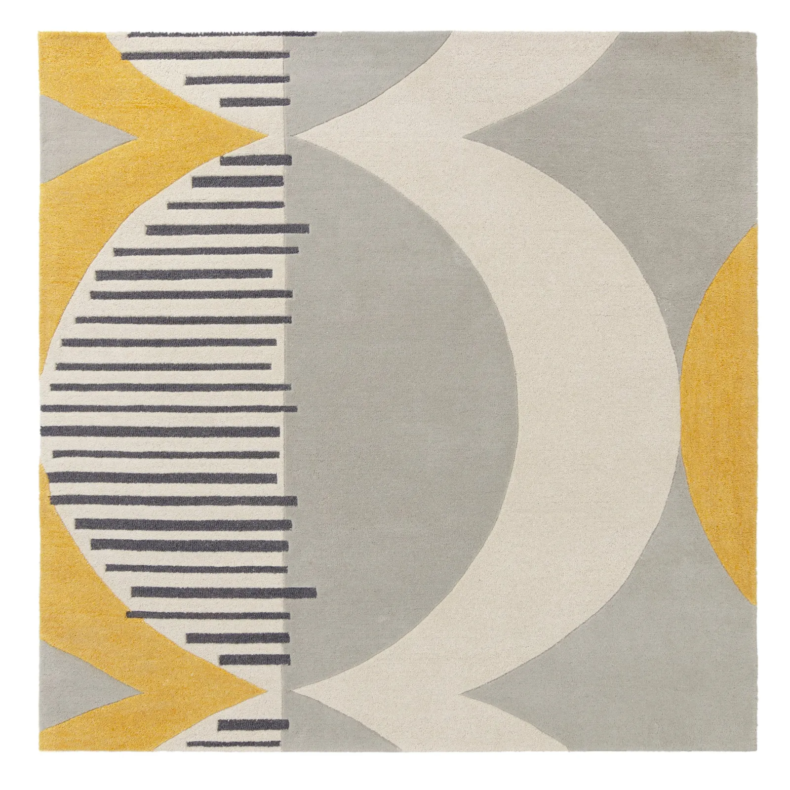 Elements Ochre Shield Square Rug Ochre