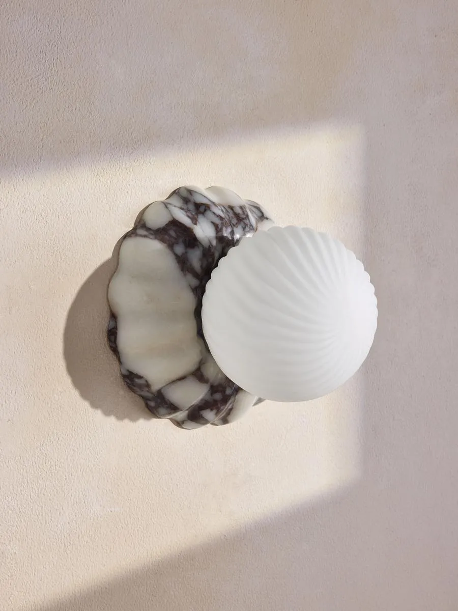 Floria Wall Light, Calacatta Viola Marble, IP44