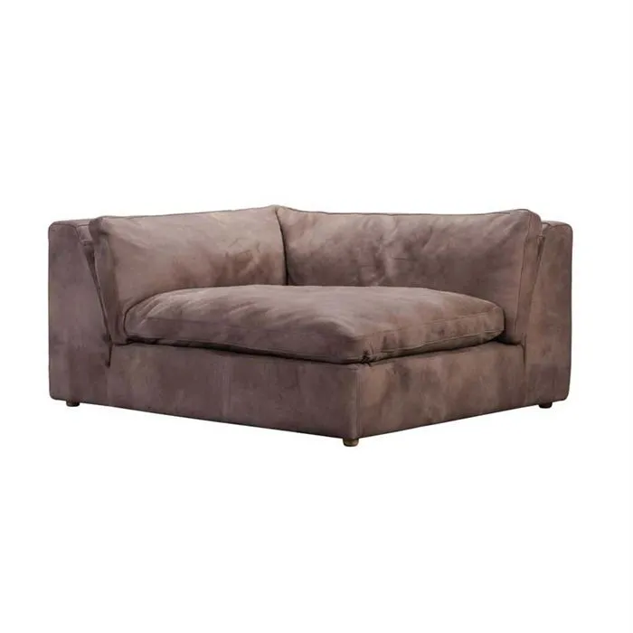Timothy Oulton Zenna Small Sectional Left Hand Facing Corner, Safari Charcoal