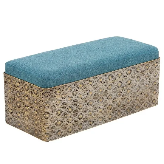 Royalcraft Contemporary Bench In Iron And Fabric