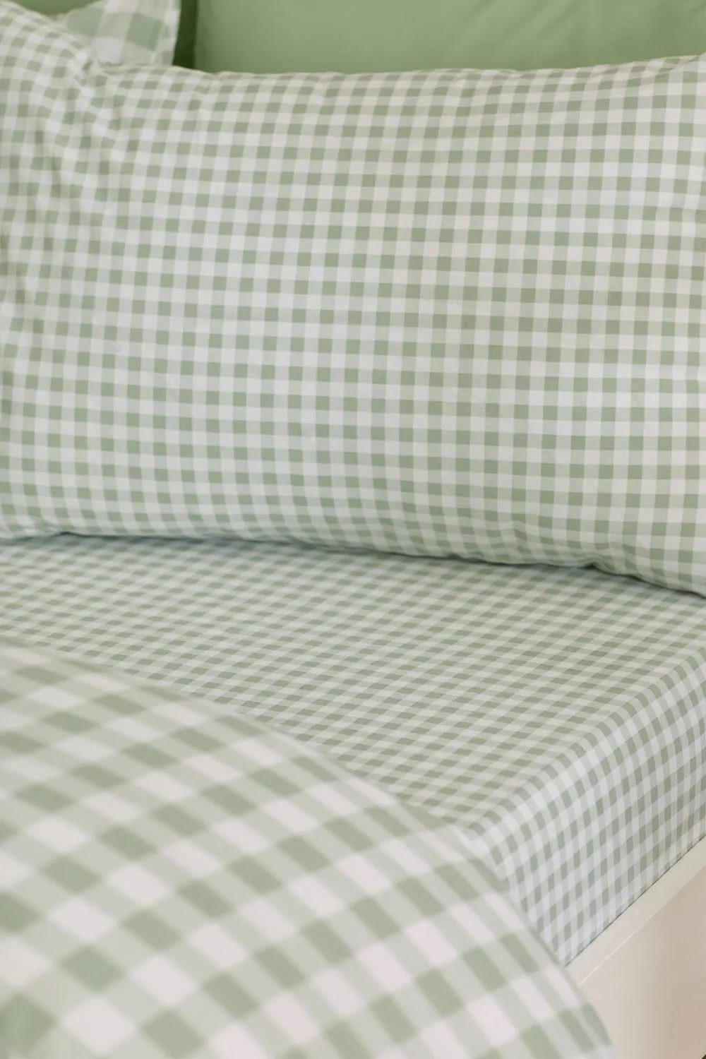 Catherine Lansfield 'Bamford Gingham Check' Fitted Sheet in Green