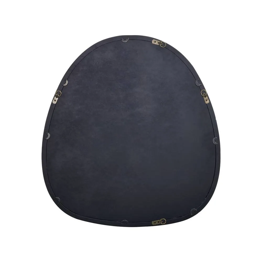 sweeek 75cm oval wooden mirror in Dark Brown 4