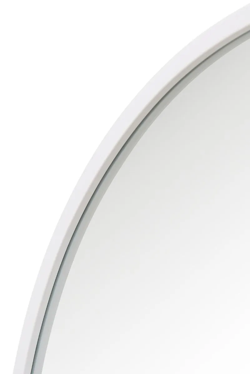 MirrorOutlet White Framed Arched Garden Wall Mirror 71" X 35" (180CM X 90CM) 4